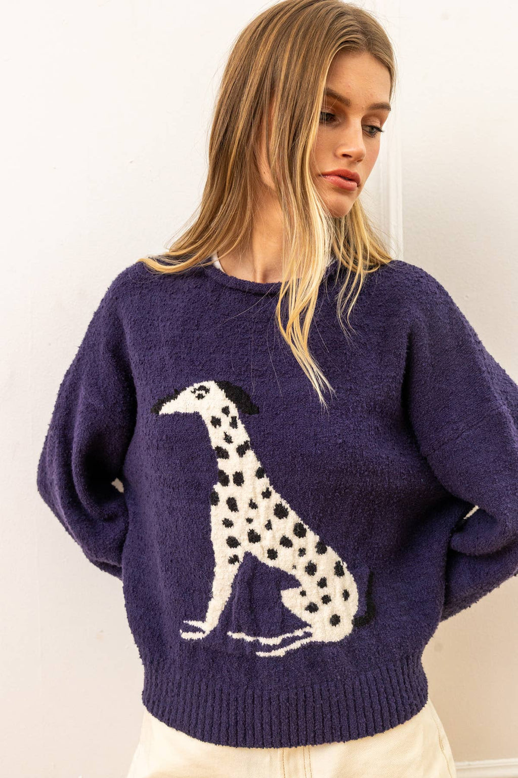 Tier Intarsia Cozy Knit Pullover