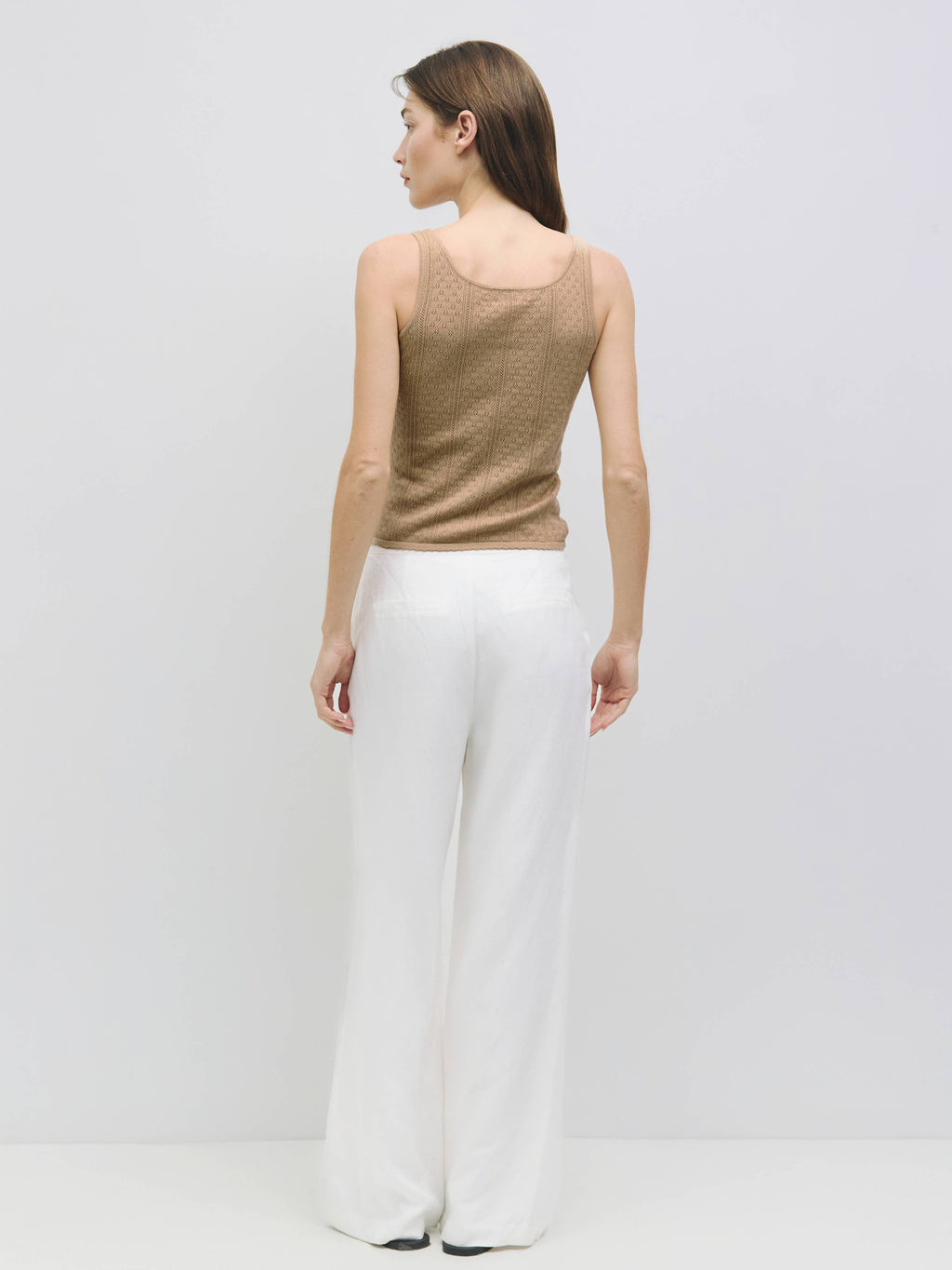 Knit Pointelle Tanktop von All Row