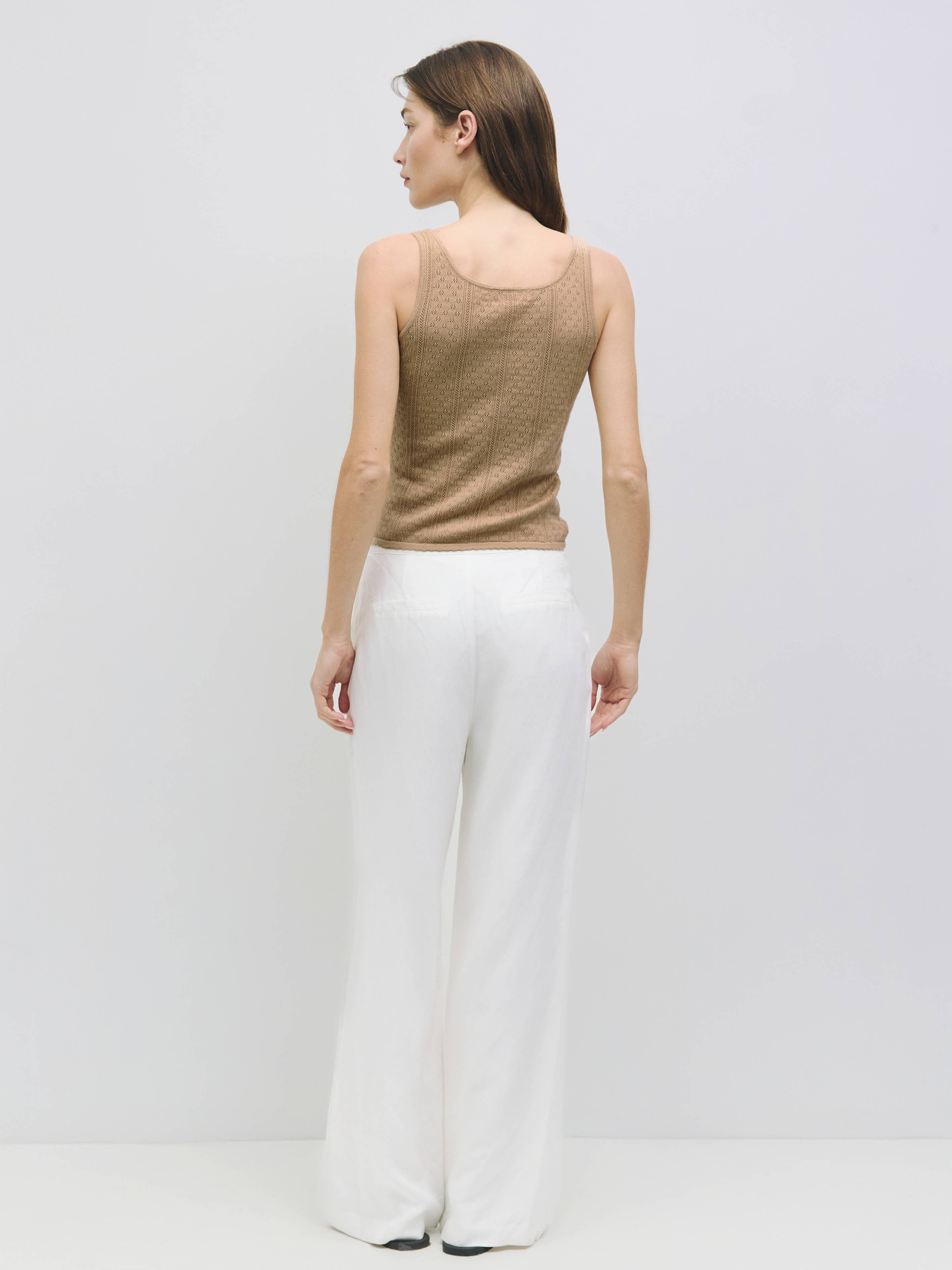Knit Pointelle Tanktop von All Row