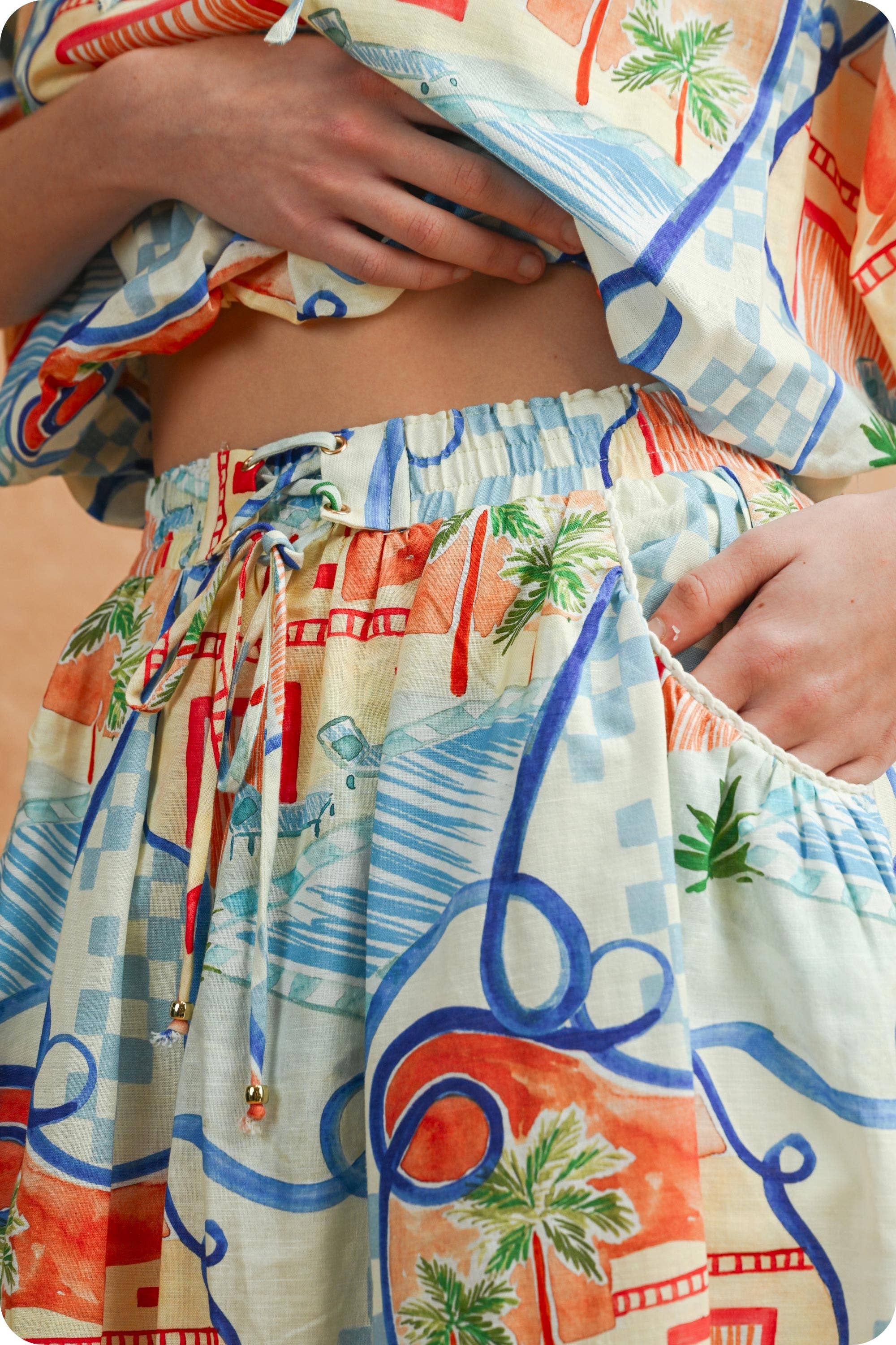 Riviera Dream Bubble Midi Rock von Strut & Bolt
