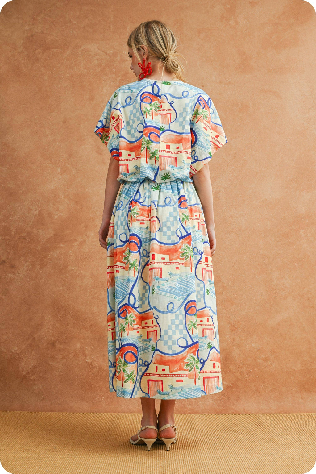 Riviera Dream Bubble Midi Rock von Strut & Bolt