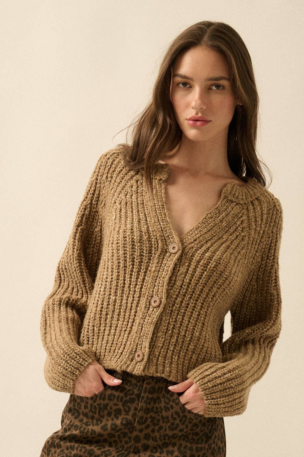 Konfetti-Knopffront Cardigan Pullover