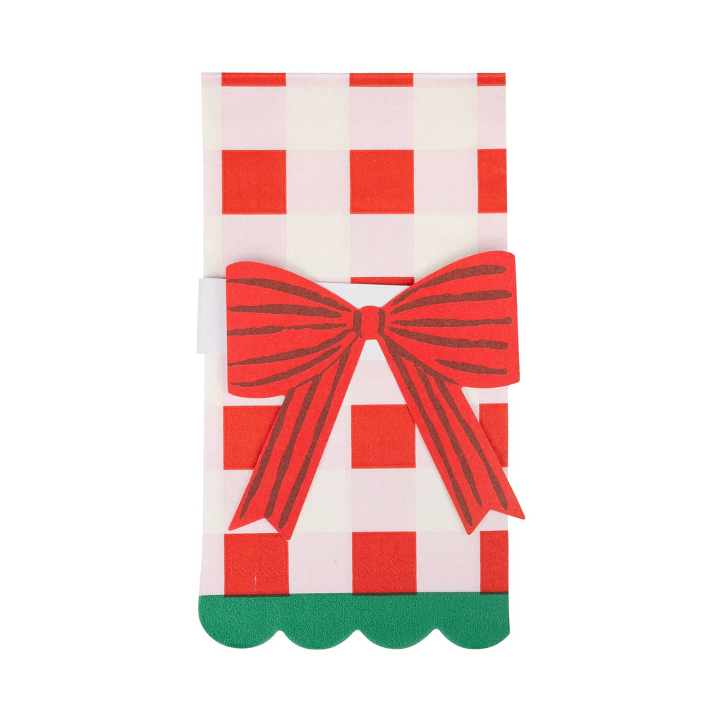 Plaid Napkin mit Bow Paper Ring von My Mind's Eye