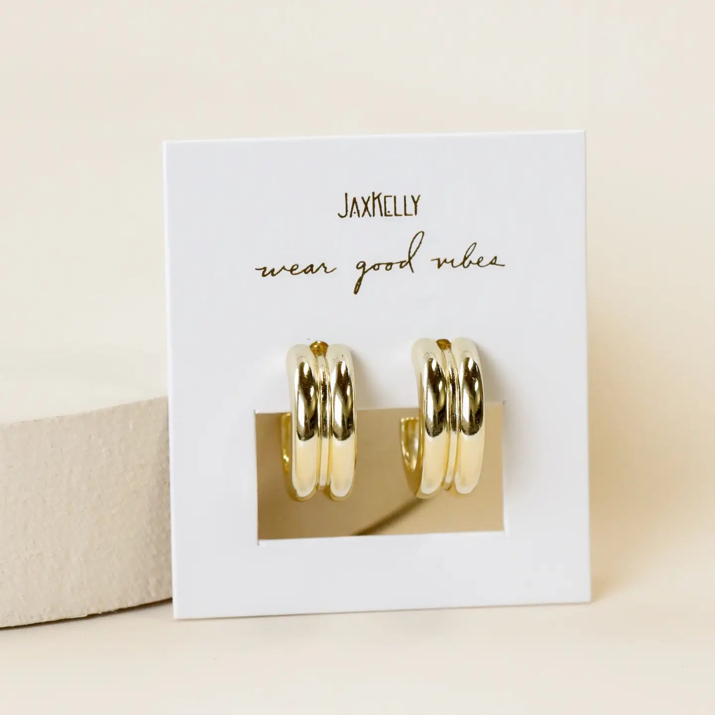 Bold Gold Hoop Ohrring
