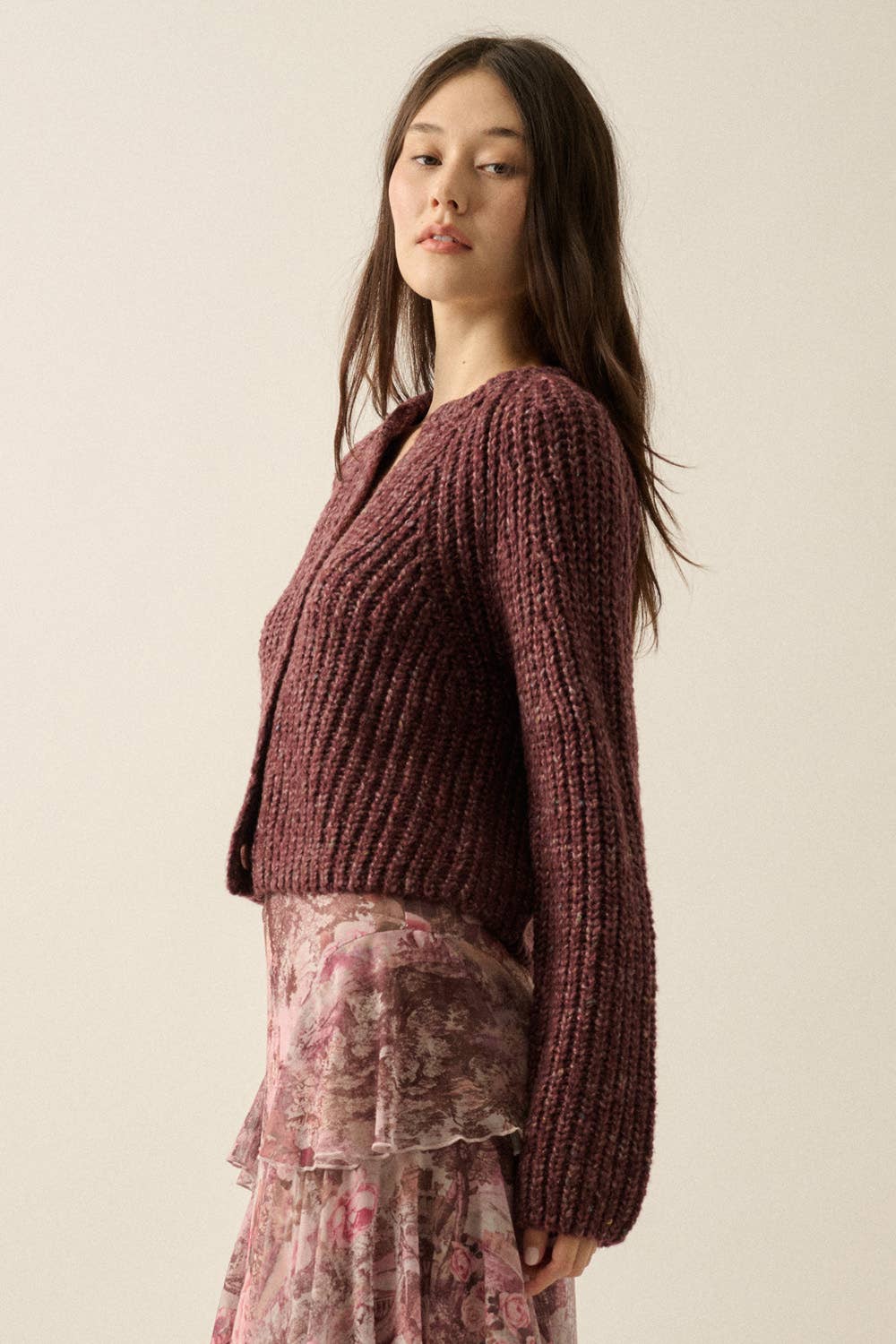 Konfetti-Knopffront Cardigan Pullover