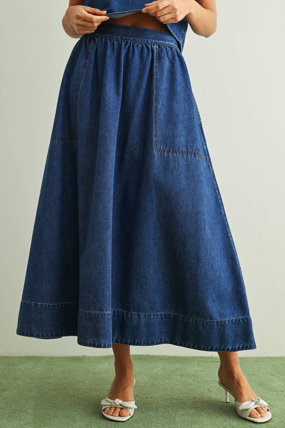 Soft Denim A Line Rock mit Pocket