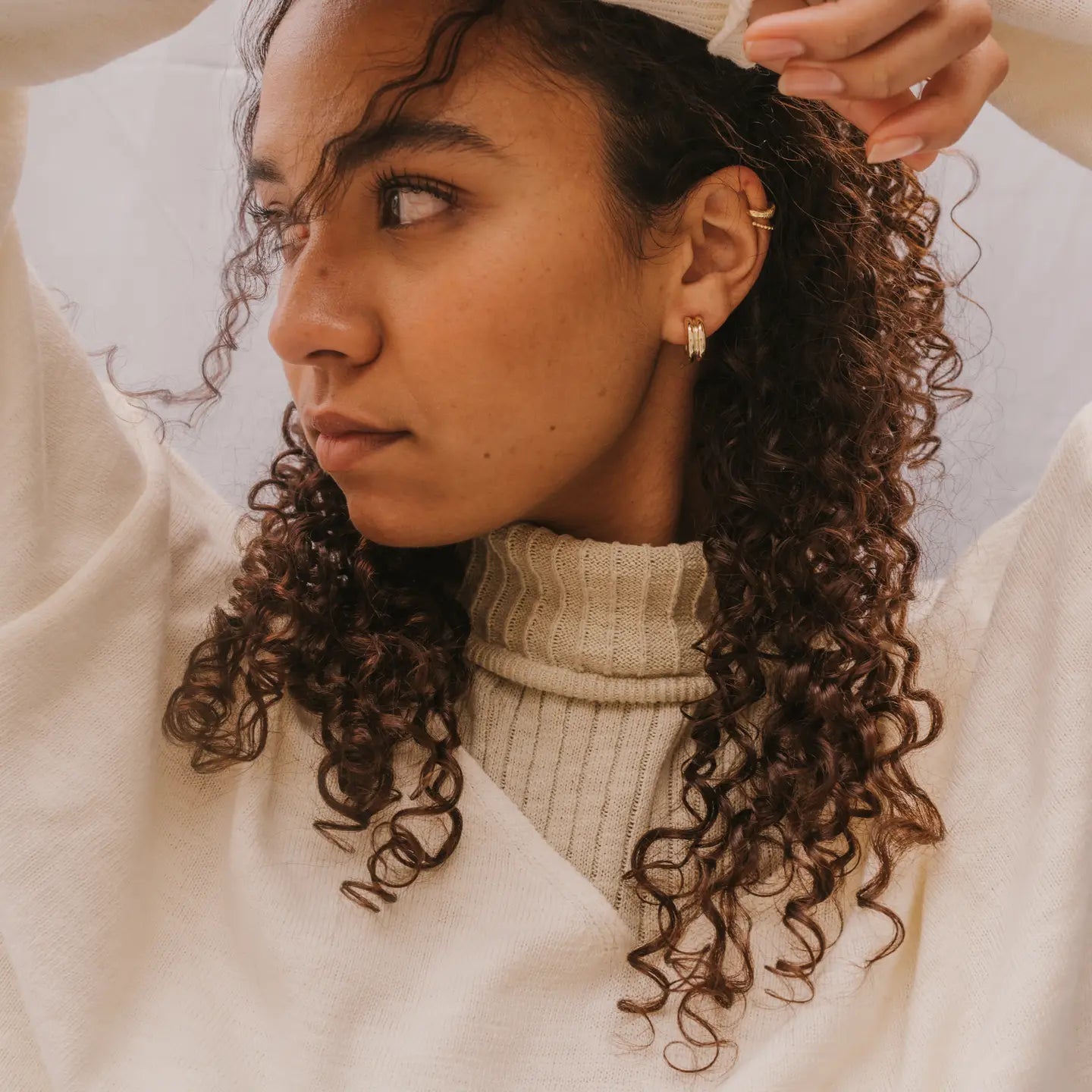 Bold Gold Hoop Ohrring