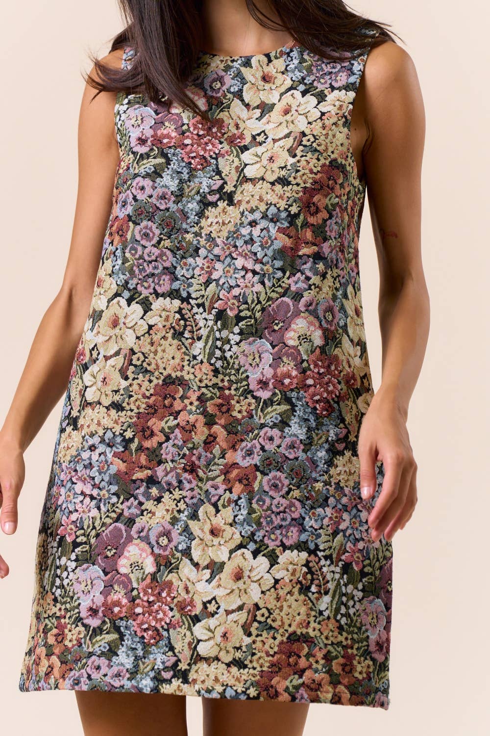 Ärmelloses Blumenkleid