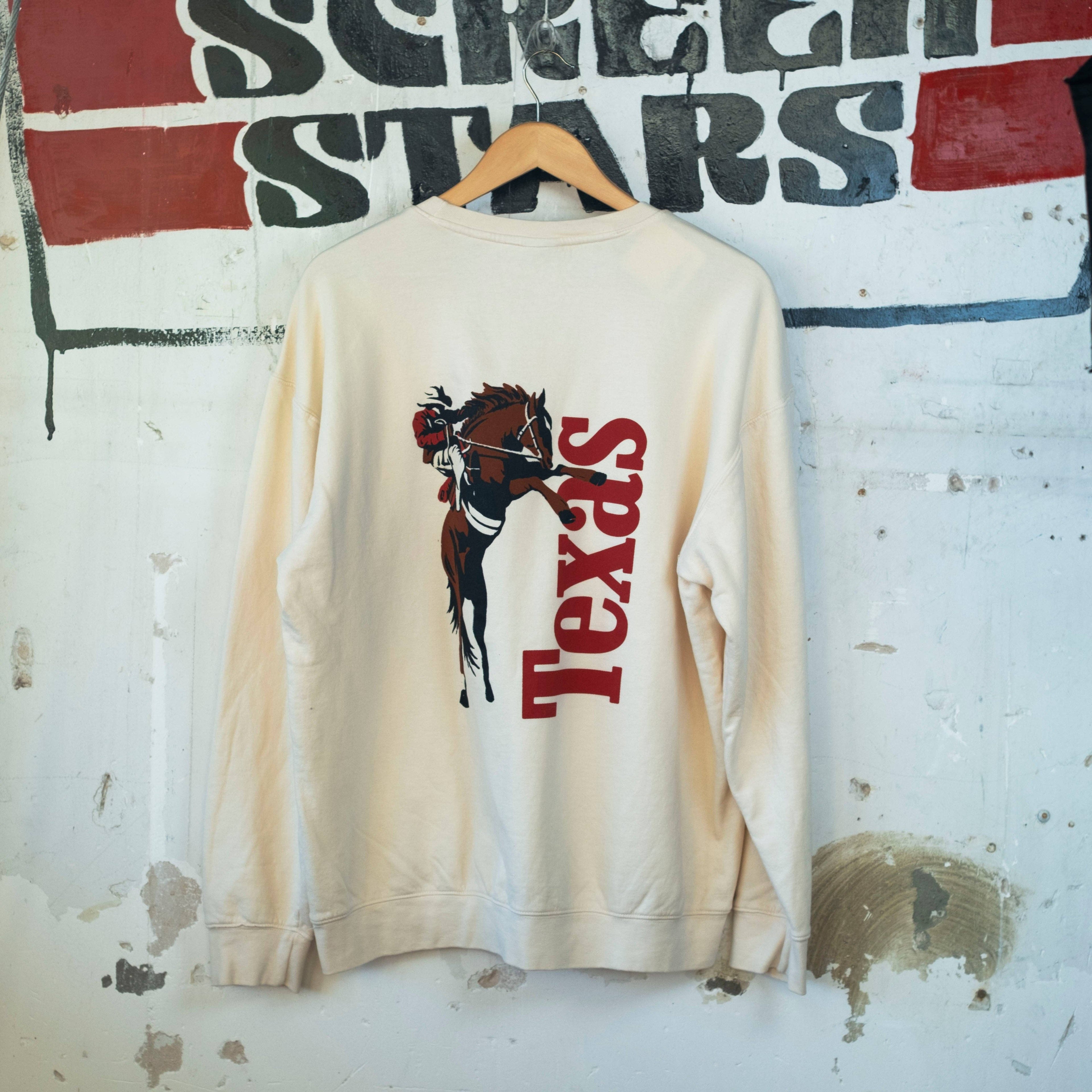 Texas Icon Elfenbein Sweatshirt auf Englisch