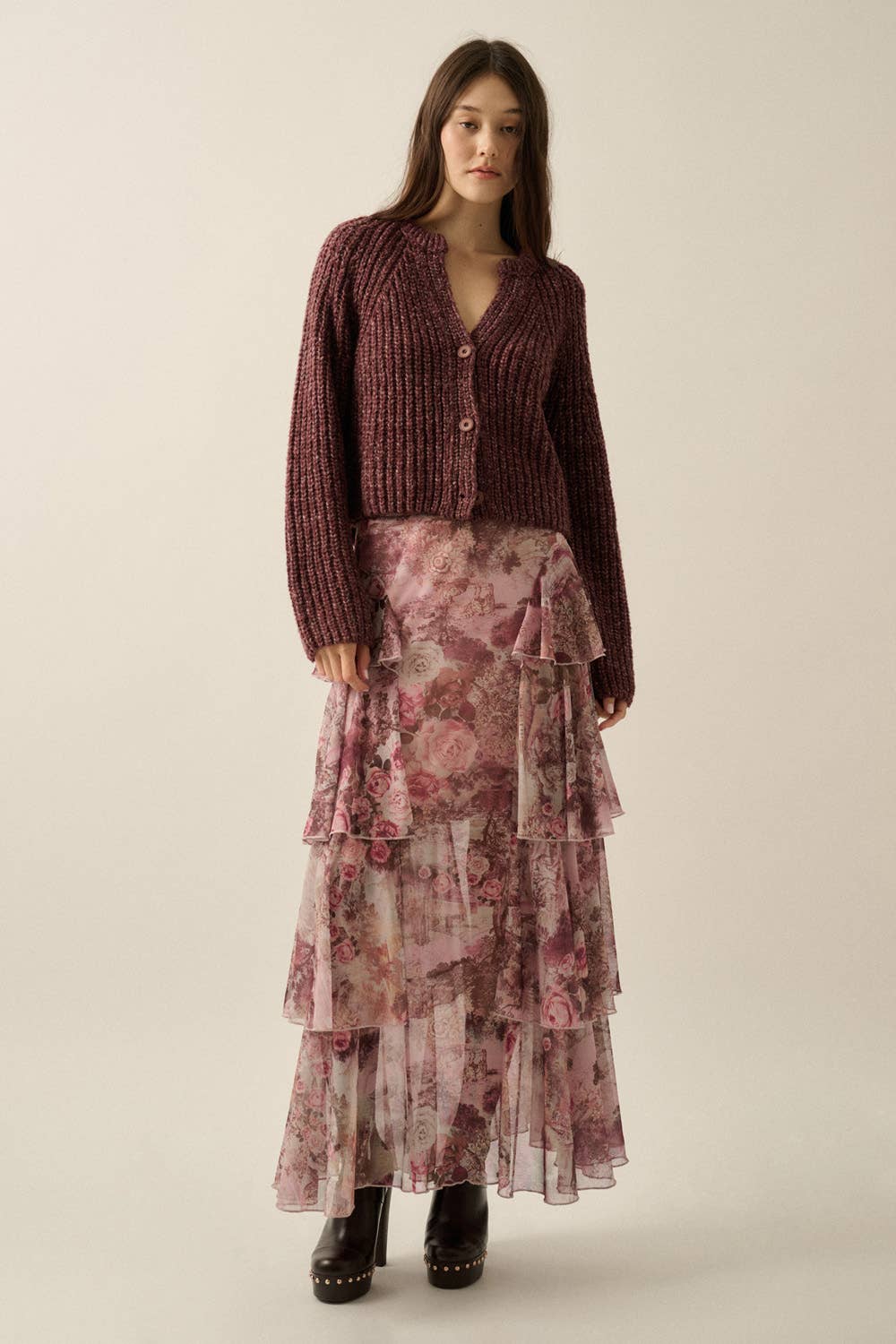 Konfetti-Knopffront Cardigan Pullover