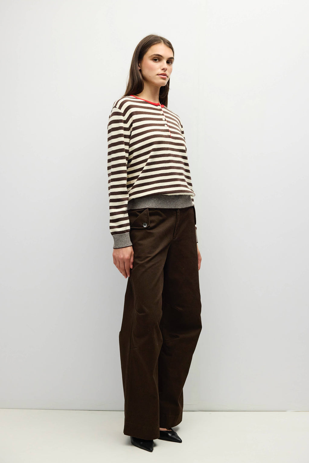Der Virginia Sweater | Henley Color Pop Cardigan von Mod Ref