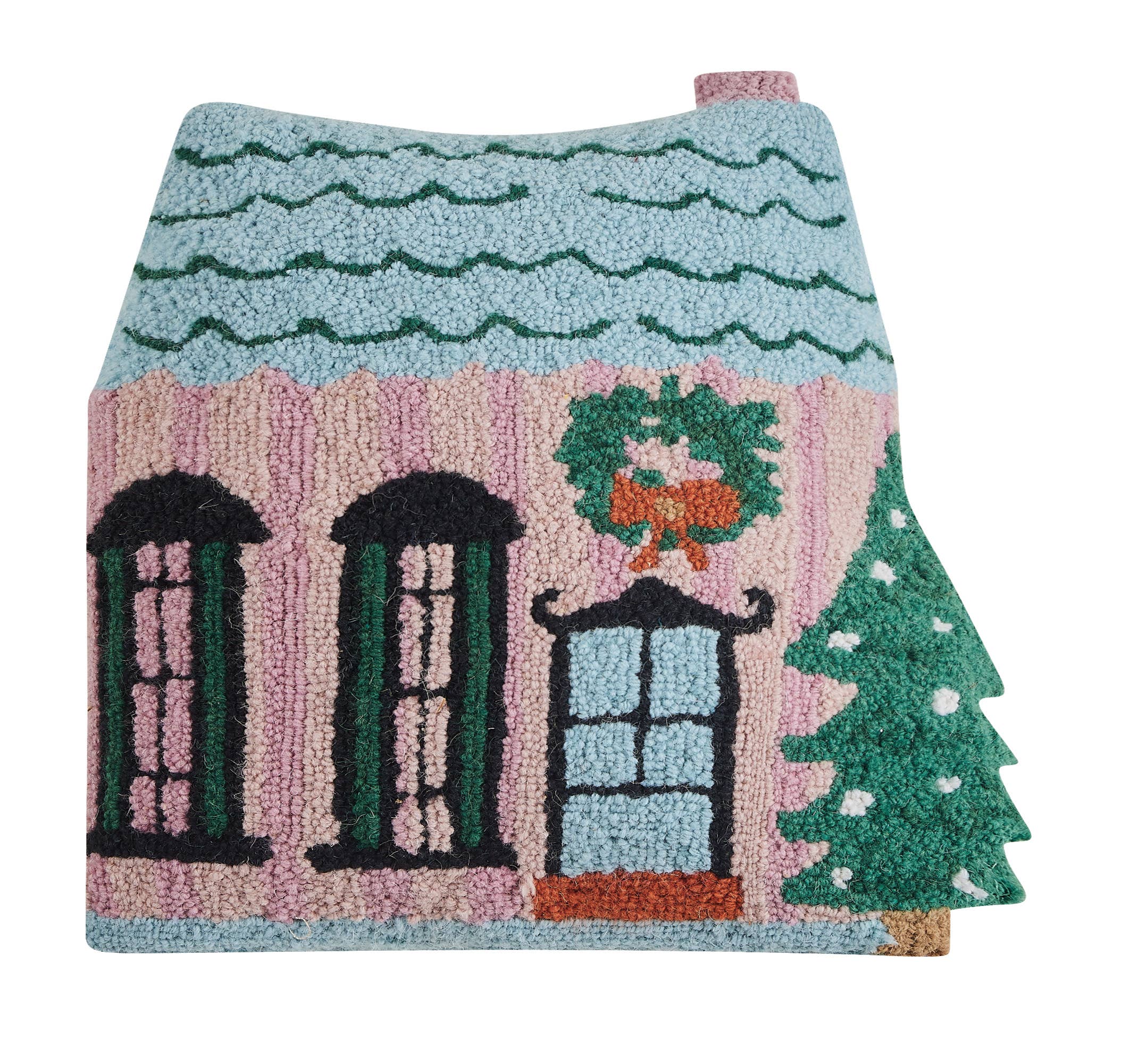 Holly Stripe Shaped House Hook Kissen