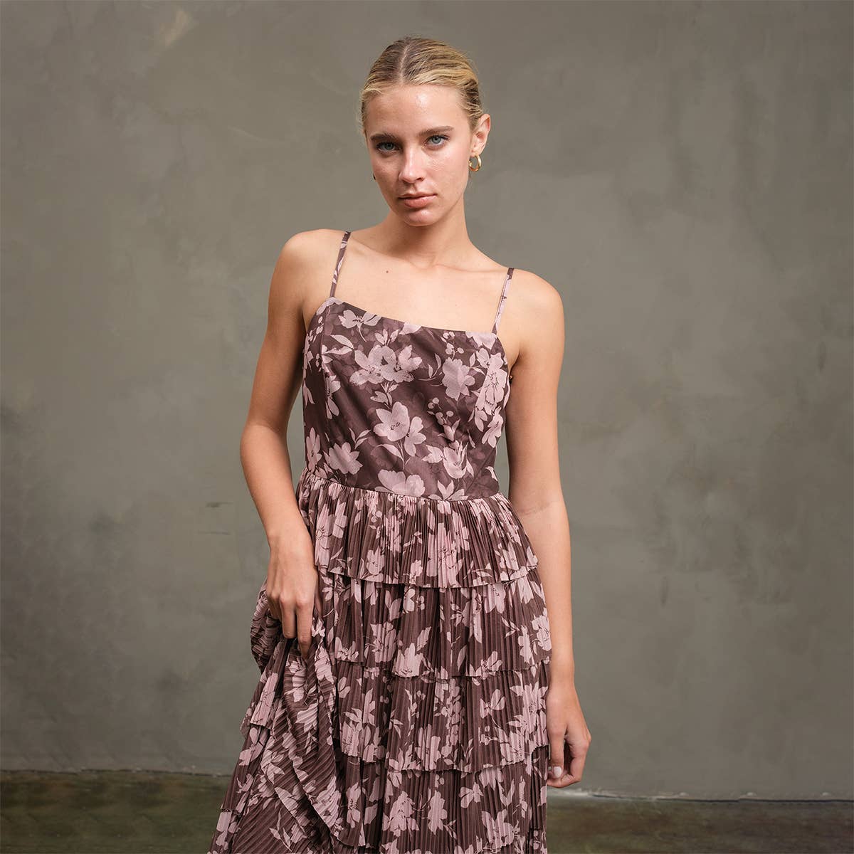 Blume Mesh Drucked Tier Dress
