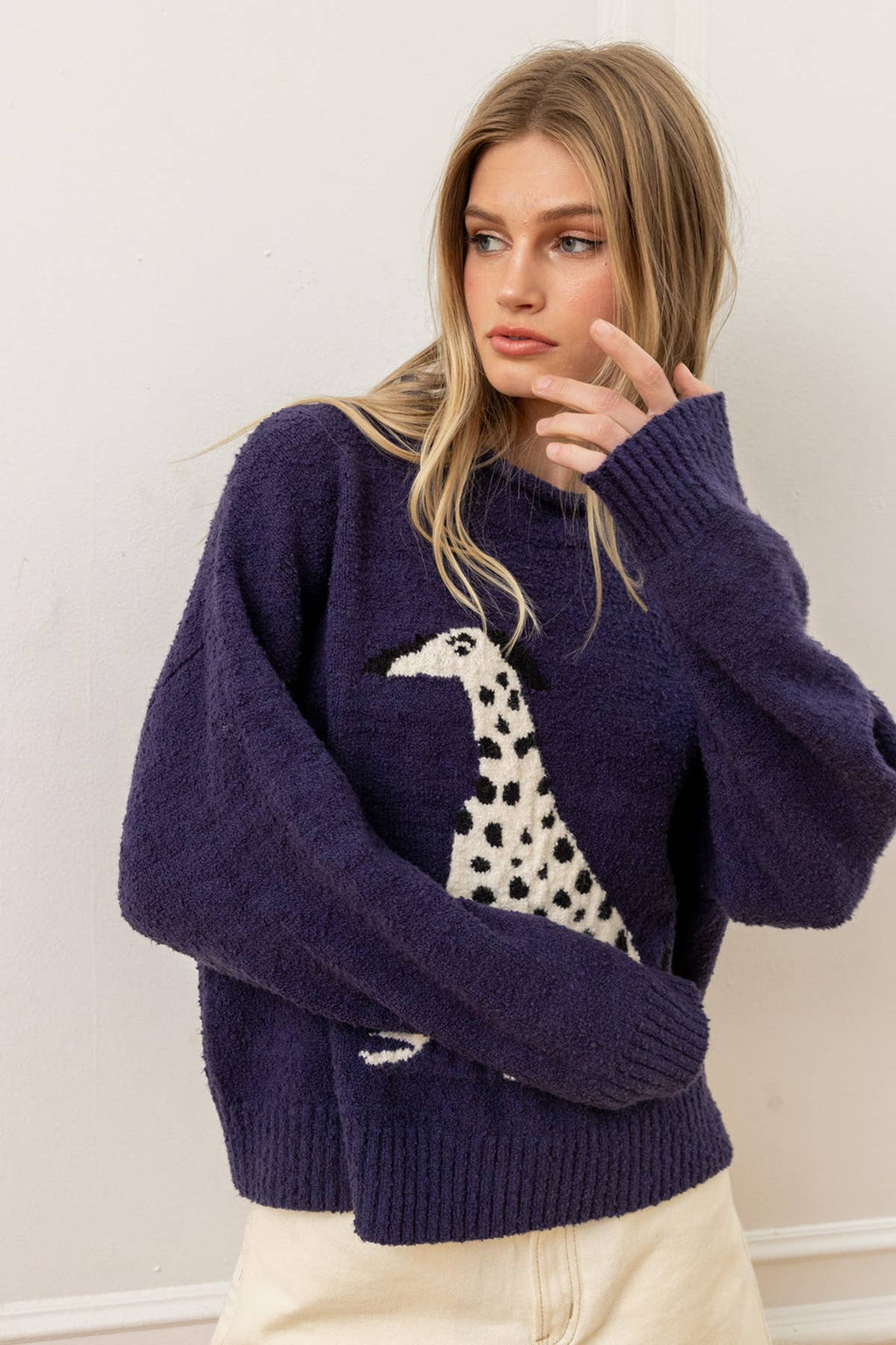 Tier Intarsia Cozy Knit Pullover