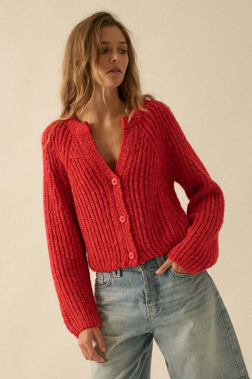 Konfetti-Knopffront Cardigan Pullover