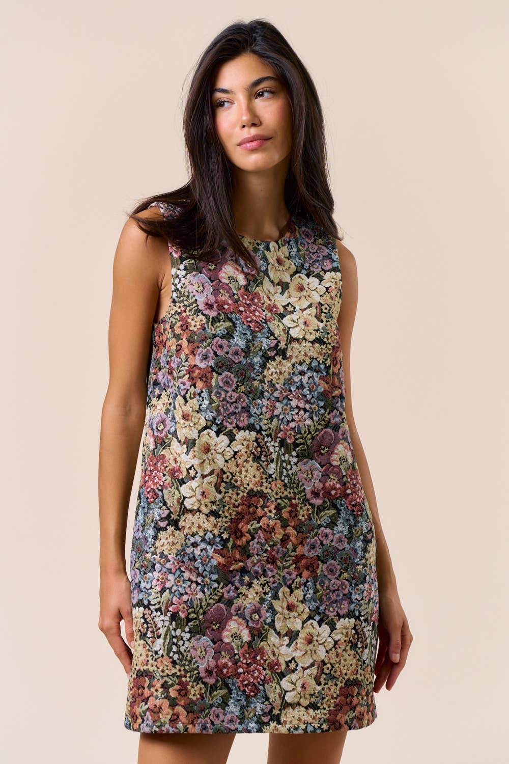 Ärmelloses Blumenkleid