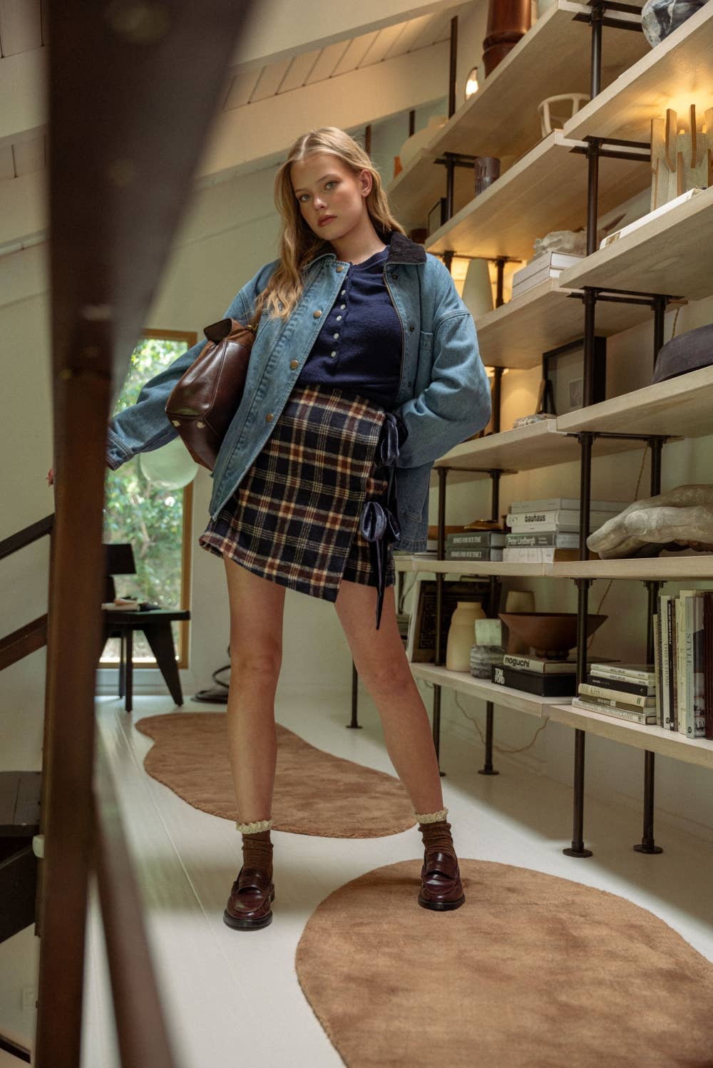 Corduroy Collar Denim Utility Jacke