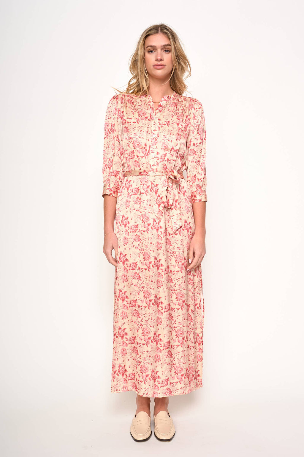 Cassie Dress in Vintage Blush Blumen von dRA