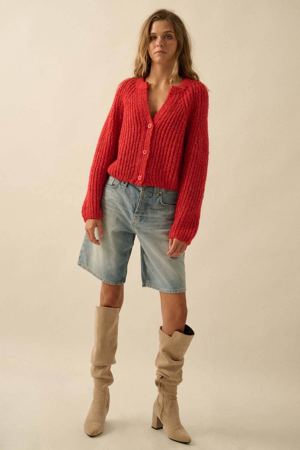 Konfetti-Knopffront Cardigan Pullover