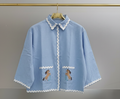 Blau Scalloped Horse Jacke von Chap und Graham Designs