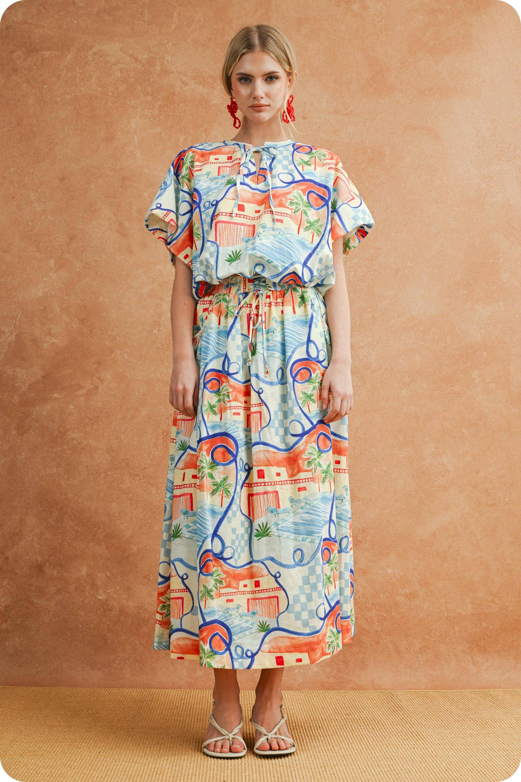 Riviera Dream Bubble Midi Rock von Strut & Bolt