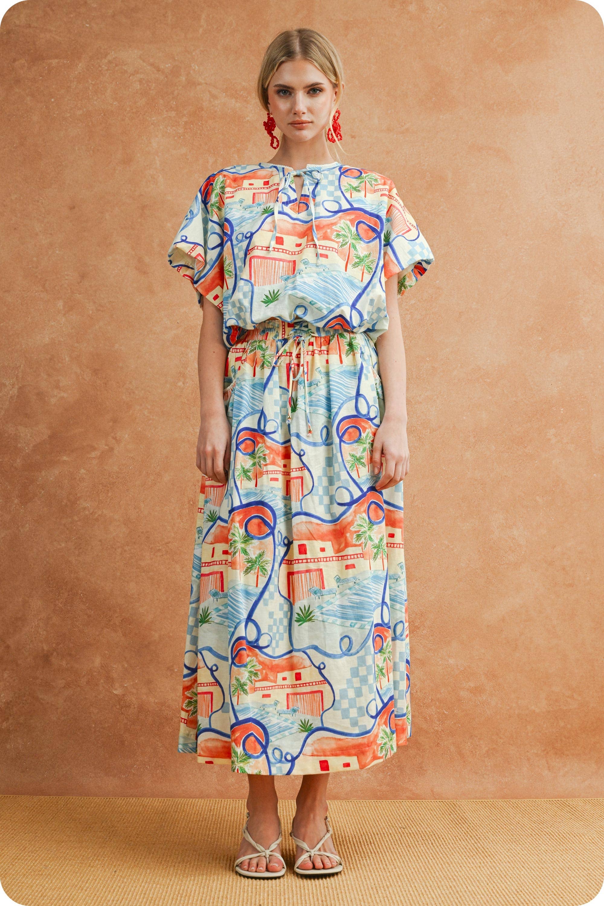 Riviera Dream Bubble Midi Rock von Strut & Bolt