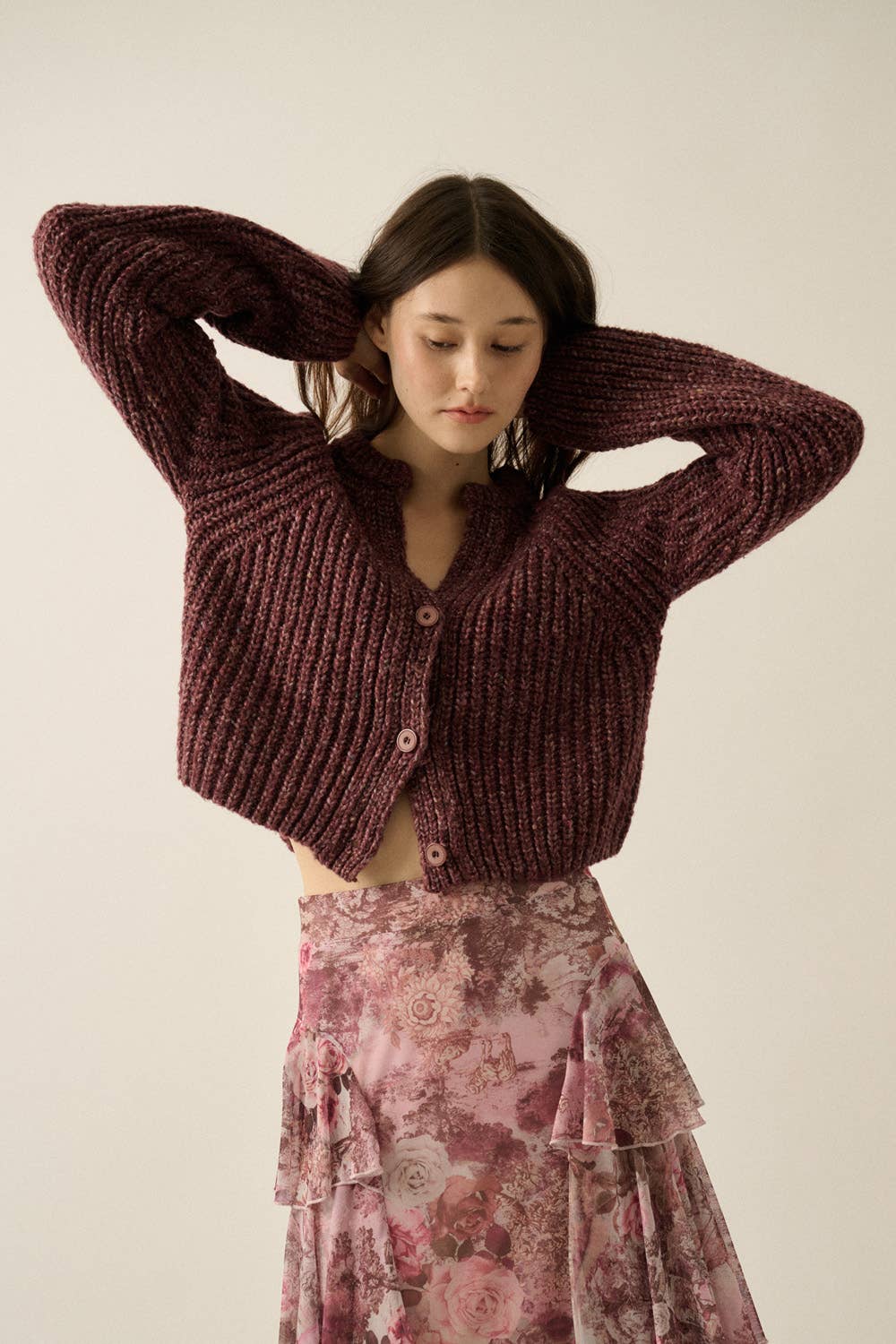 Konfetti-Knopffront Cardigan Pullover