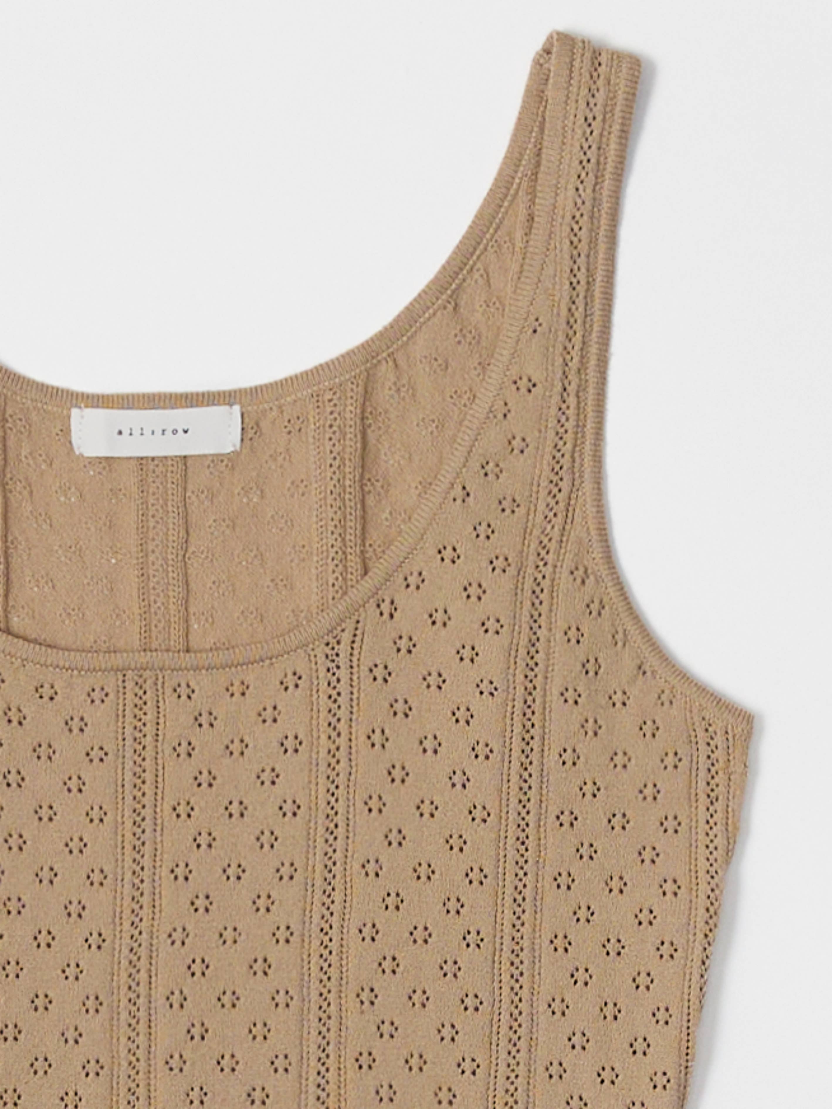 Knit Pointelle Tanktop von All Row
