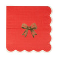 Rot/Gold Bow Cocktail Napkin von My Mind's Eye