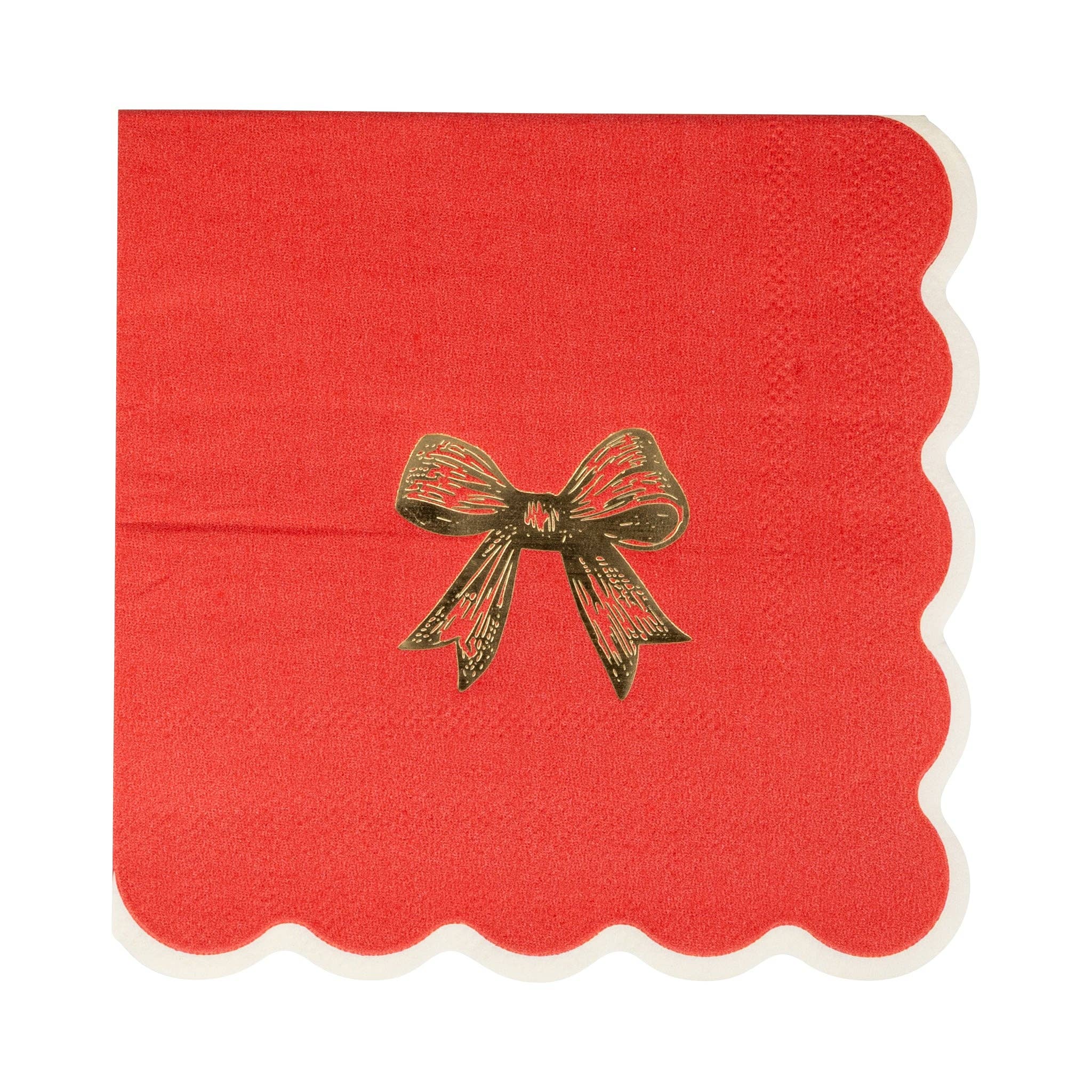Rot/Gold Bow Cocktail Napkin von My Mind's Eye