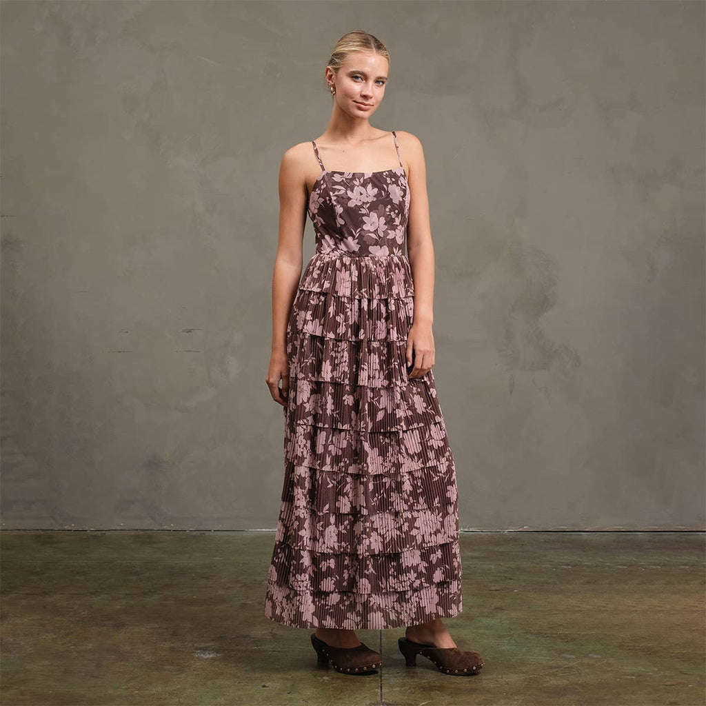 Blume Mesh Drucked Tier Dress