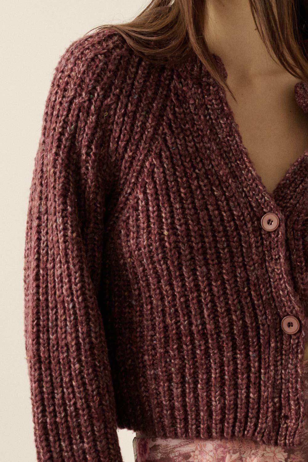 Konfetti-Knopffront Cardigan Pullover