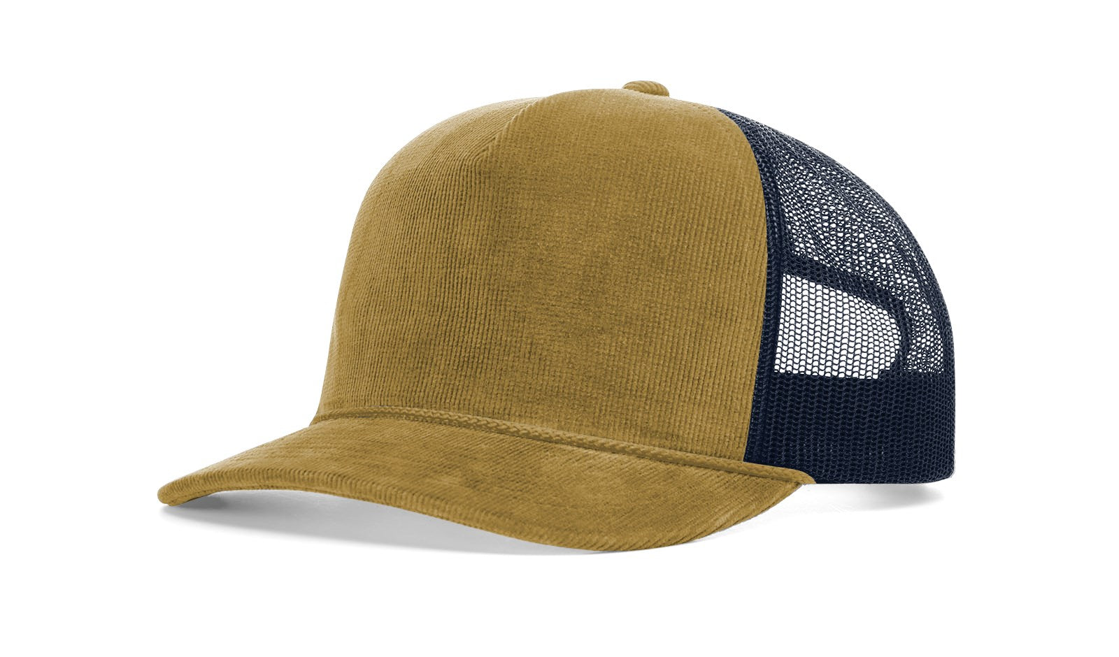 Round Top Pop 87 - Yellow Corduroy / Mesh Marineblau Back