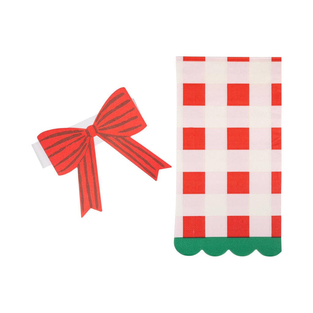 Plaid Napkin mit Bow Paper Ring von My Mind's Eye