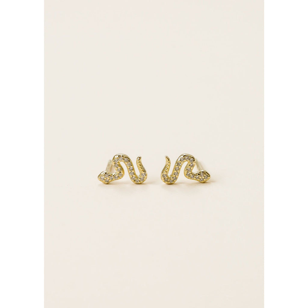 Pavé Stud Snake Ohrringe von JaxKelly