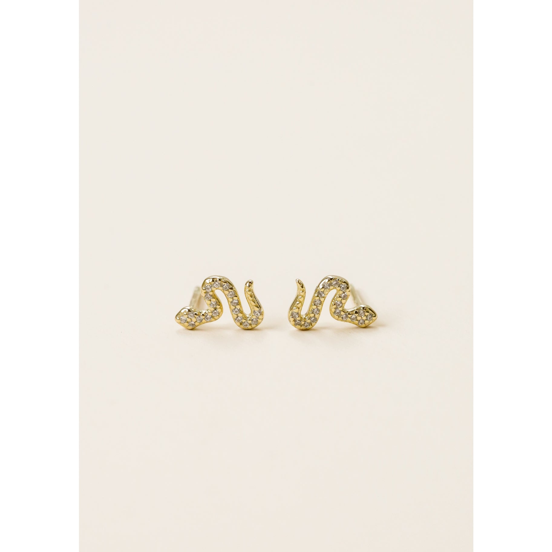 Pavé Stud Snake Ohrringe von JaxKelly