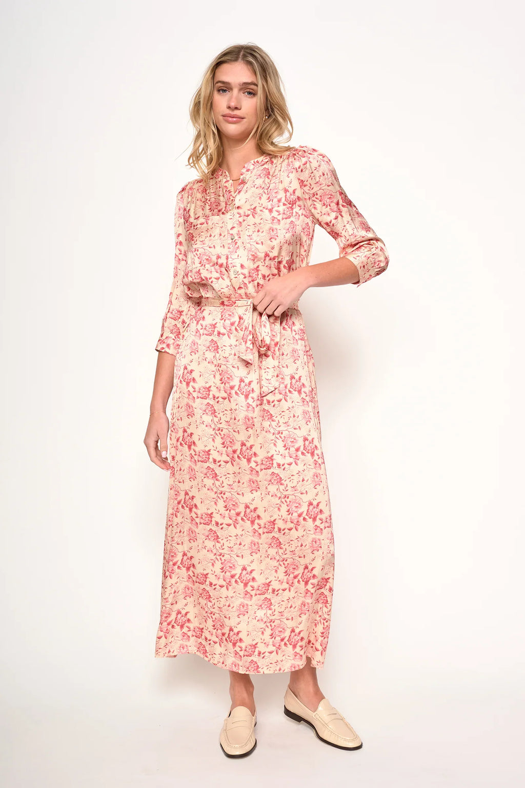 Cassie Dress in Vintage Blush Blumen von dRA