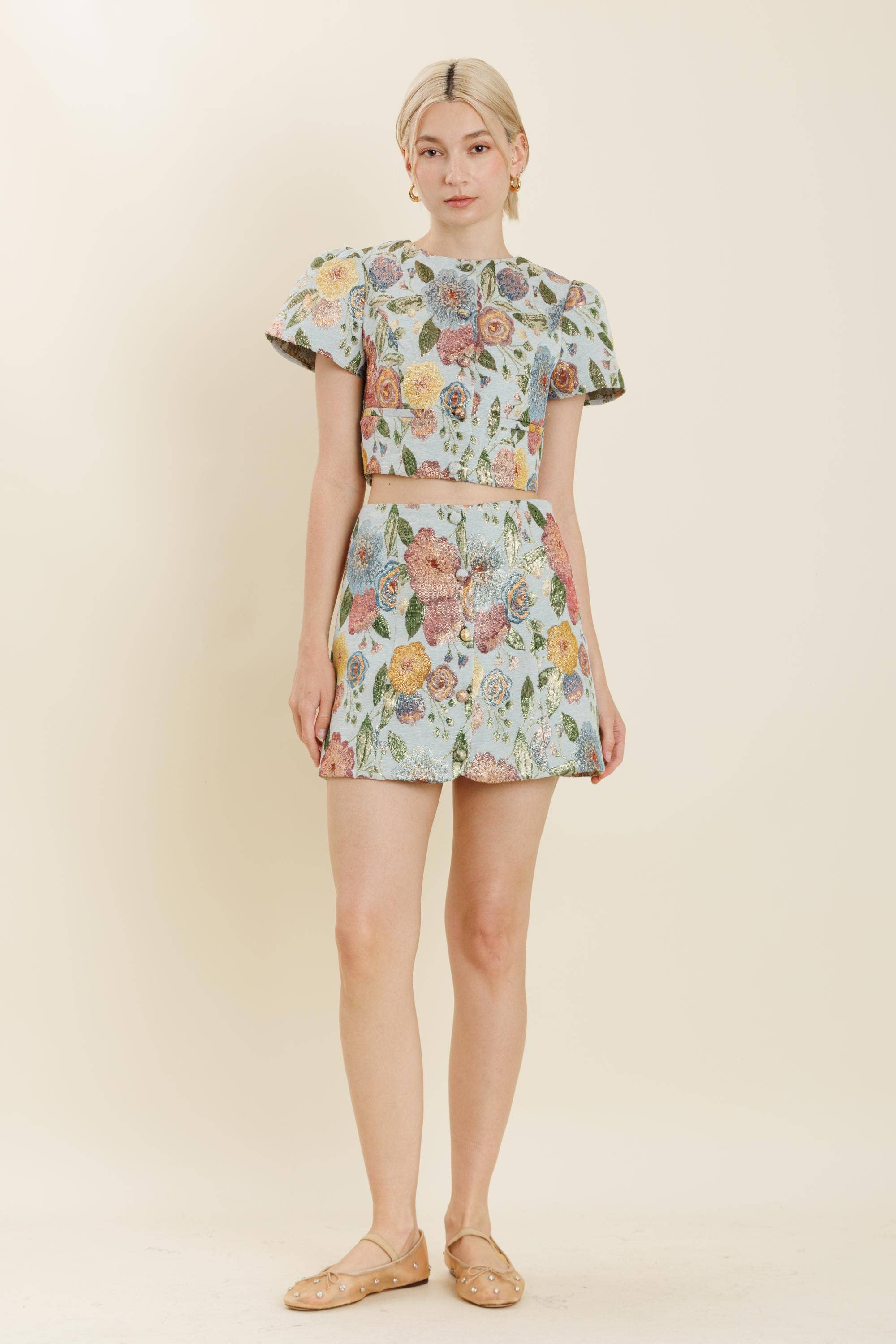 Jacquard Jacke gehäckselt