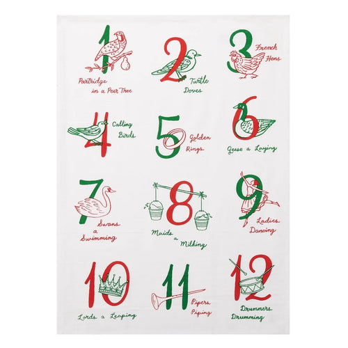 12 Tage Weihnachtsküchentuch