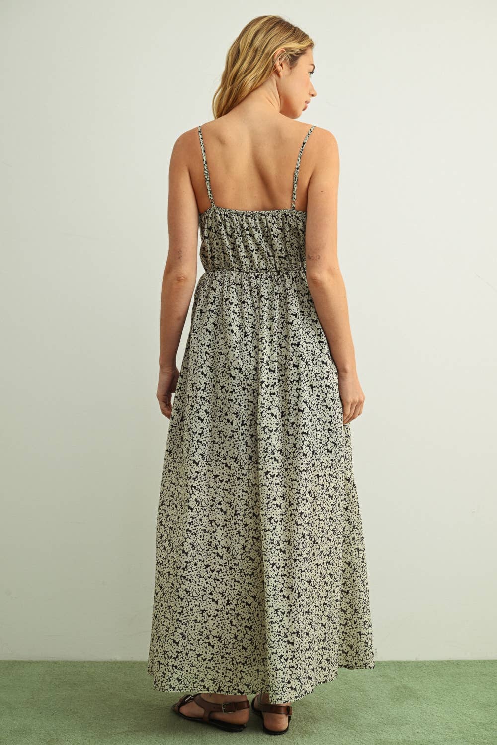 Blumen Print Maxi Kleid