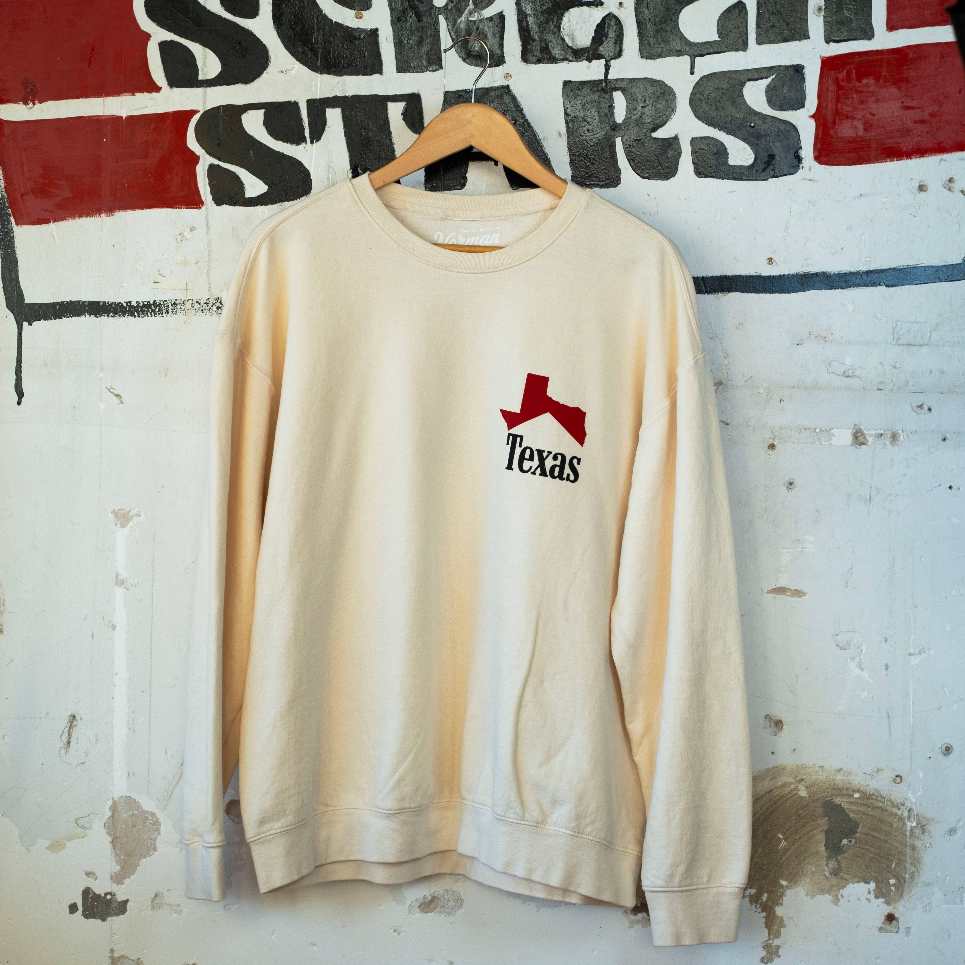 Texas Icon Elfenbein Sweatshirt auf Englisch
