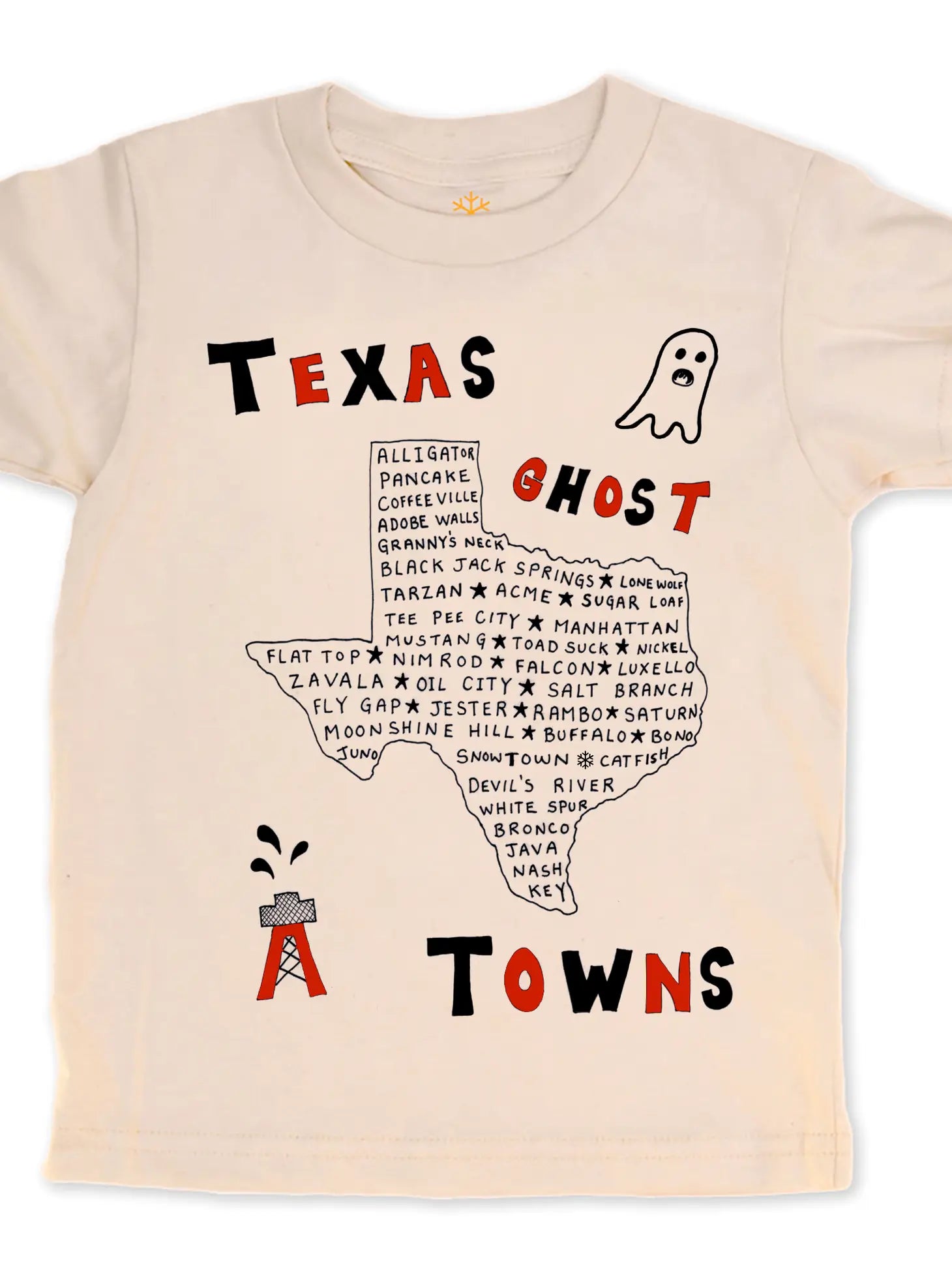Texas Ghost Towns Natürliche Bio-Kids Tee