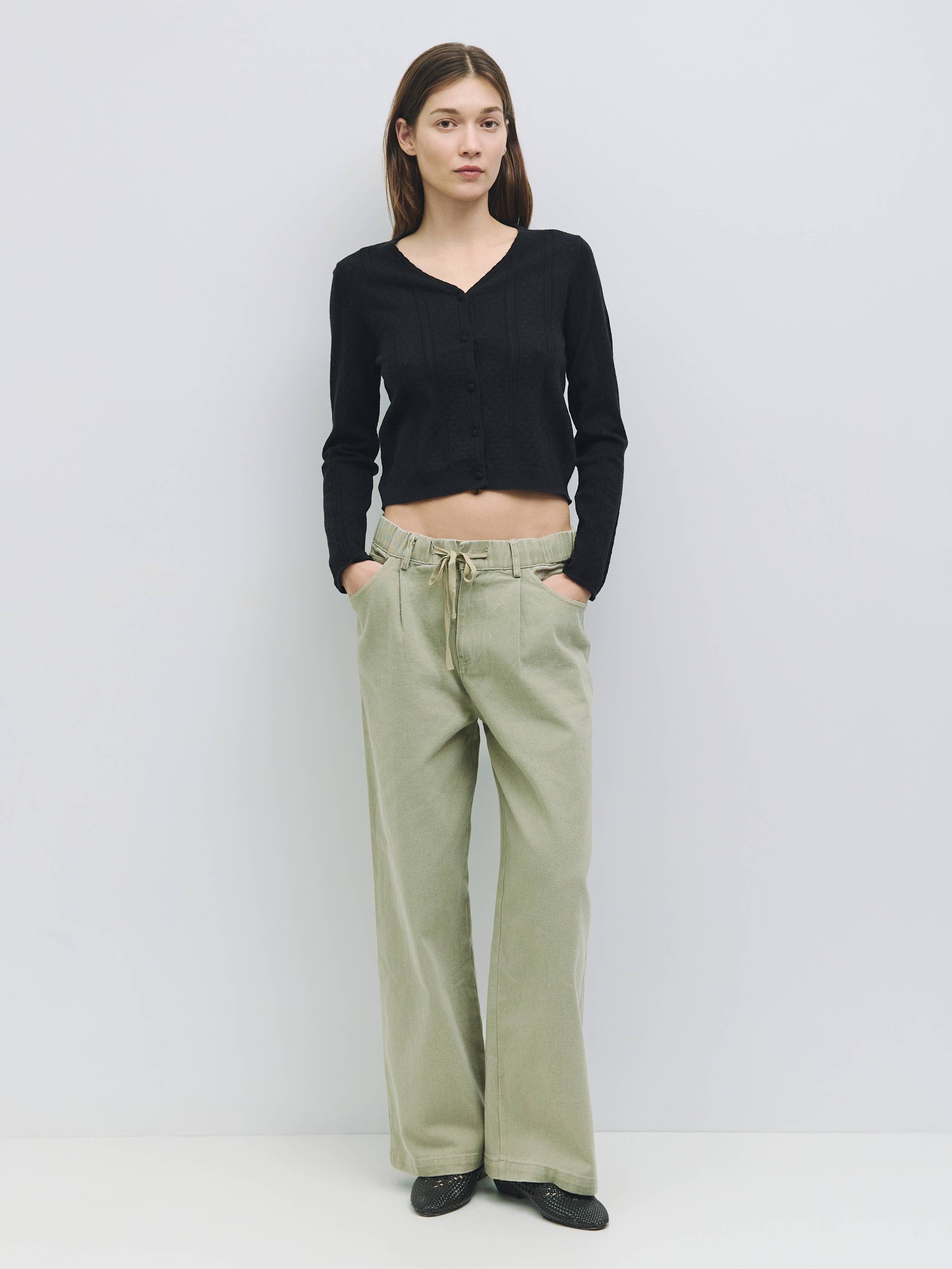 Knit Pointelle Cardigan Top von All Row