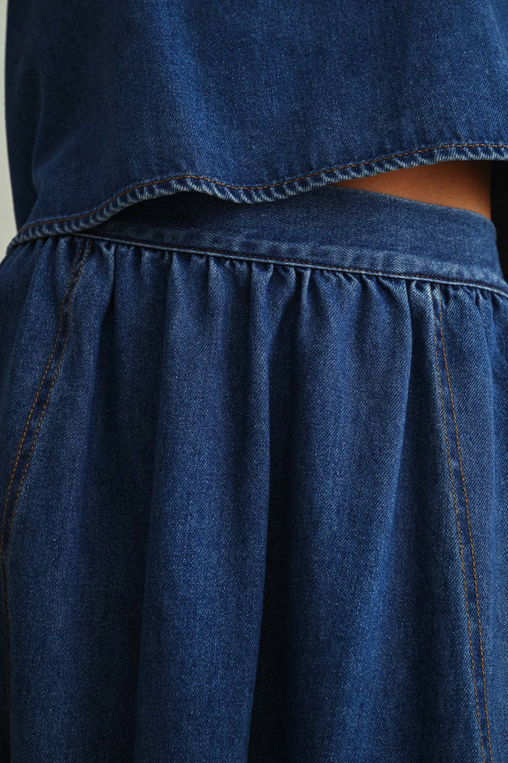 Soft Denim A Line Rock mit Pocket