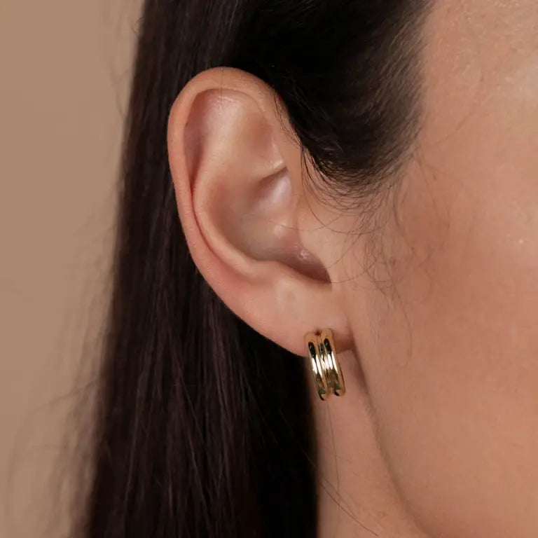Bold Gold Hoop Ohrring