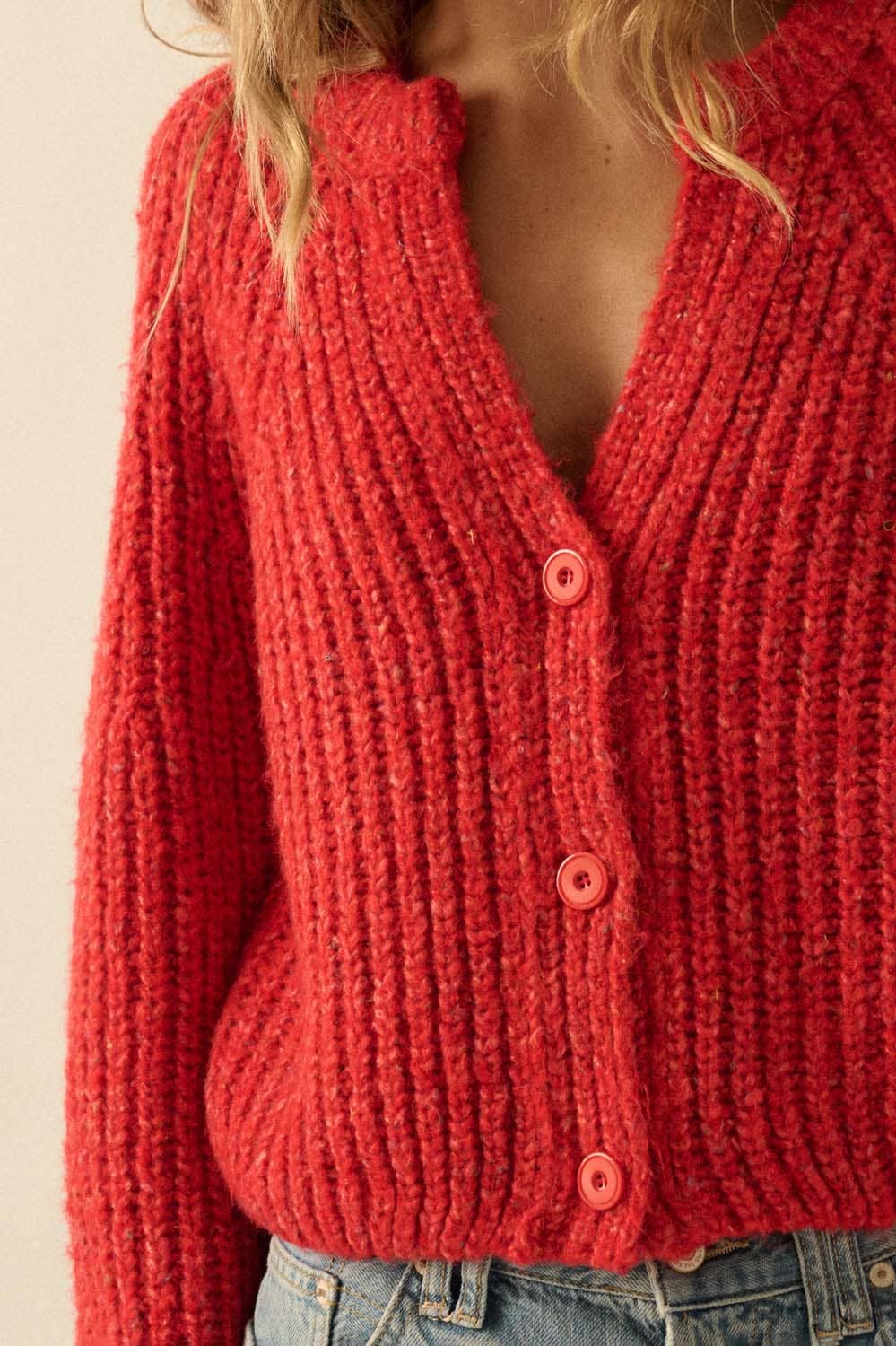 Konfetti-Knopffront Cardigan Pullover