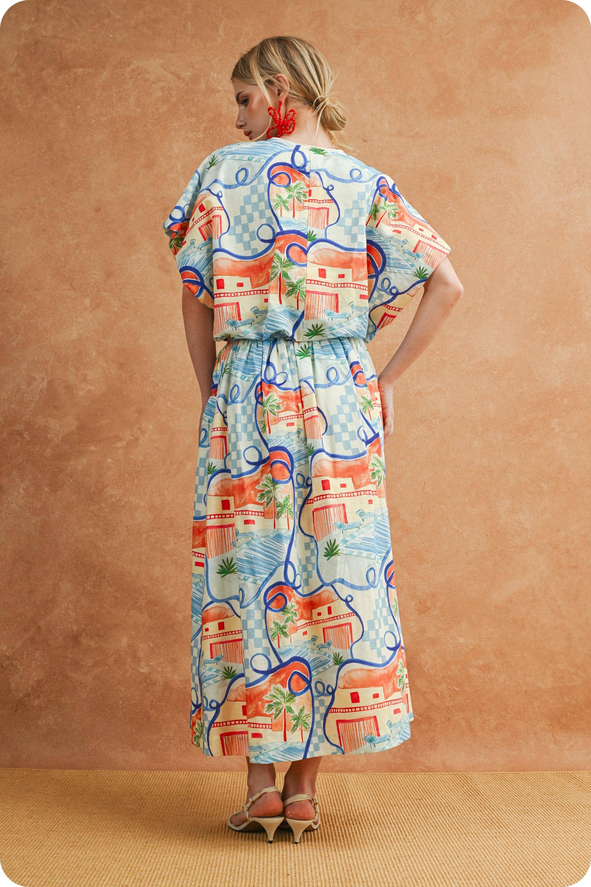 Riviera Dream Bubble Midi Rock von Strut & Bolt