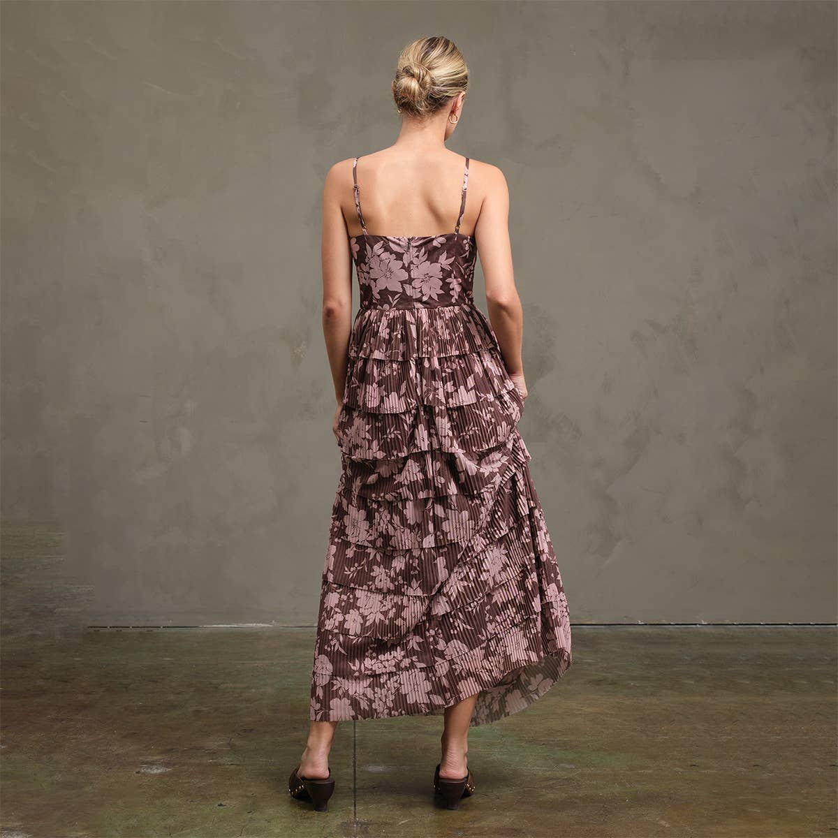 Blume Mesh Drucked Tier Dress