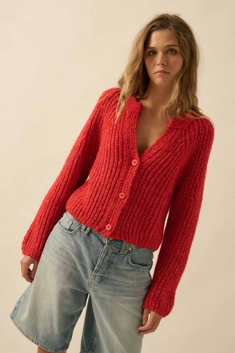 Konfetti-Knopffront Cardigan Pullover