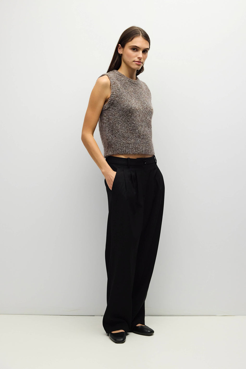 The Skyla Top | Boucle Knit Sweater Vest von Mod Ref
